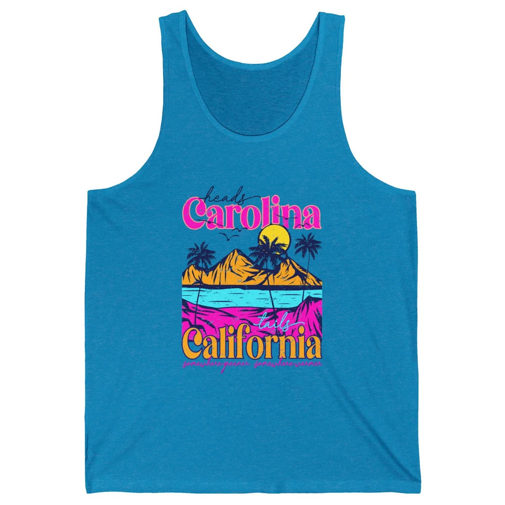 Heads Carolina Tail California Western Summer Beach Paradise Unisex Jersey Tank