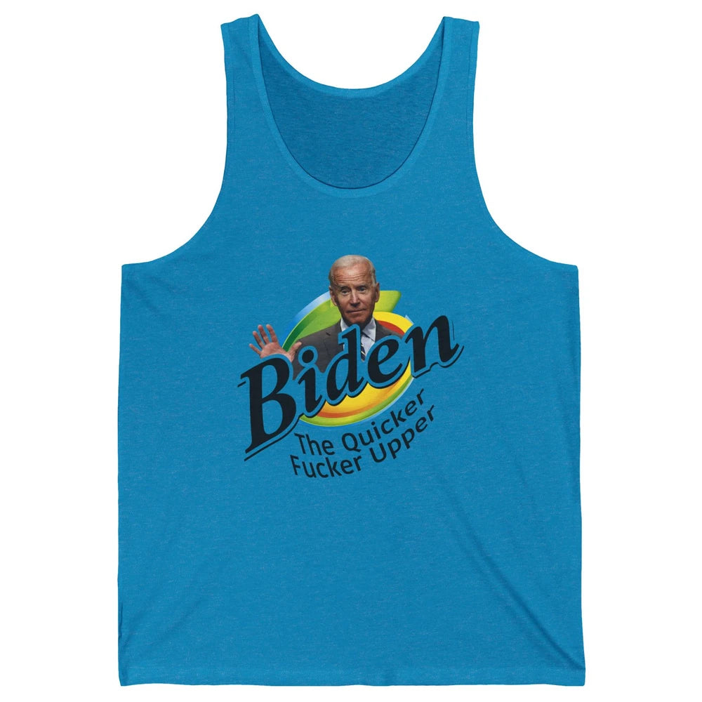 Funny Joe Biden Quicker F'r Upper Anti Biden Conservative Unisex Jersey Tank