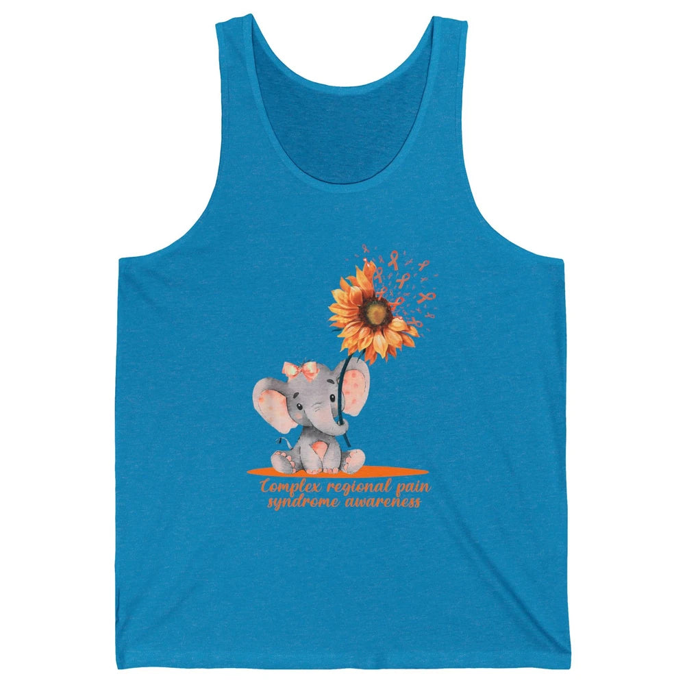 Complex Regional Pain Syndrome Sunflower Baby Elephant CRPS Unisex Jersey Tank