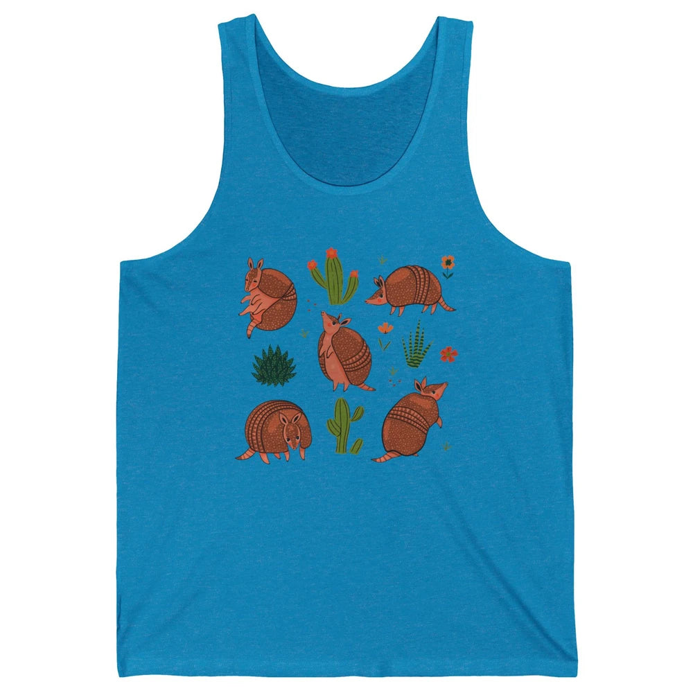 Retro Desert Armadillo Just An Armadillo Girl Western Animal Unisex Jersey Tank