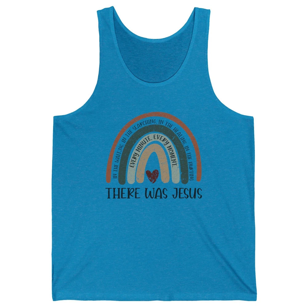 Retro Rainbow In Every Minute There Was Jesus Christian Gift Unisex Jersey Tank