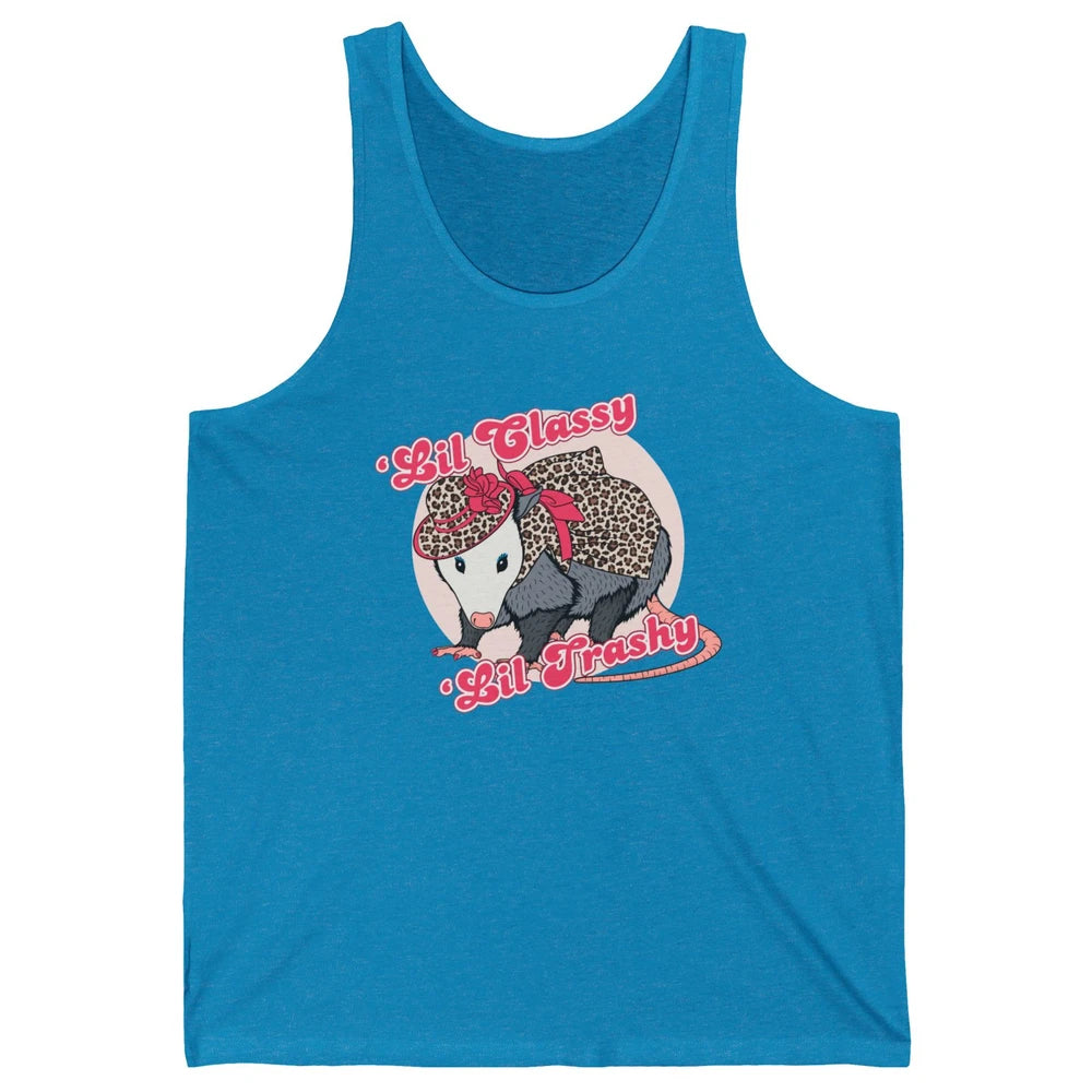 Leopard Possum Lil Classy Lil Trashy Possum Sarcastic Unisex Jersey Tank