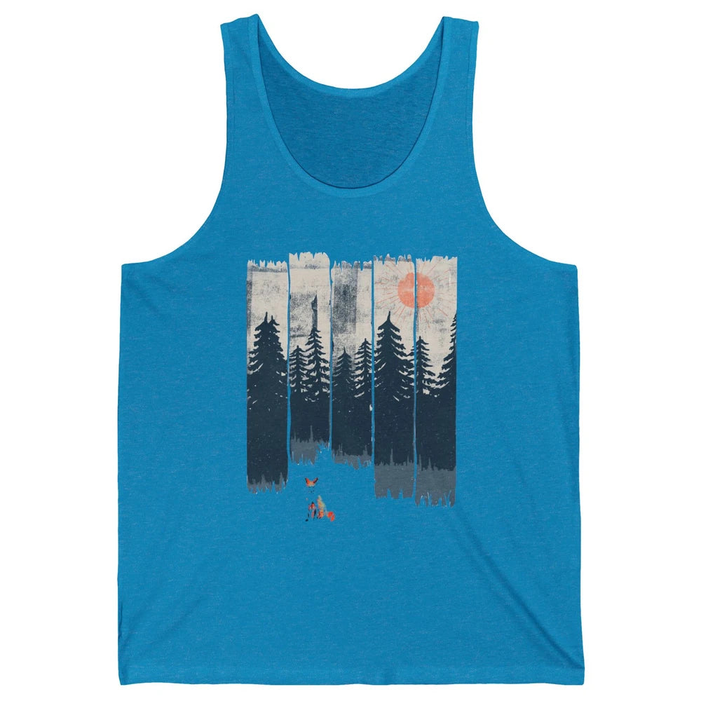 A Fox In The Wild Nature Sunset Wildlife In The Wilderness Unisex Jersey Tank