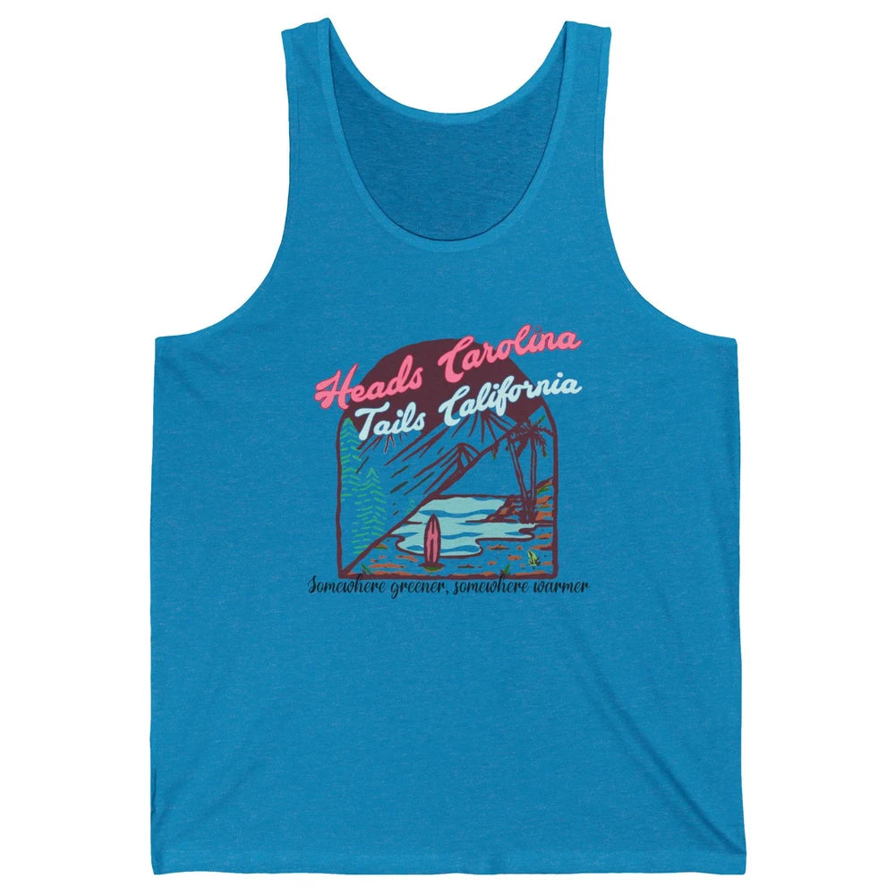 Heads Carolina Tail California Western Summer Beach Paradise Unisex Jersey Tank
