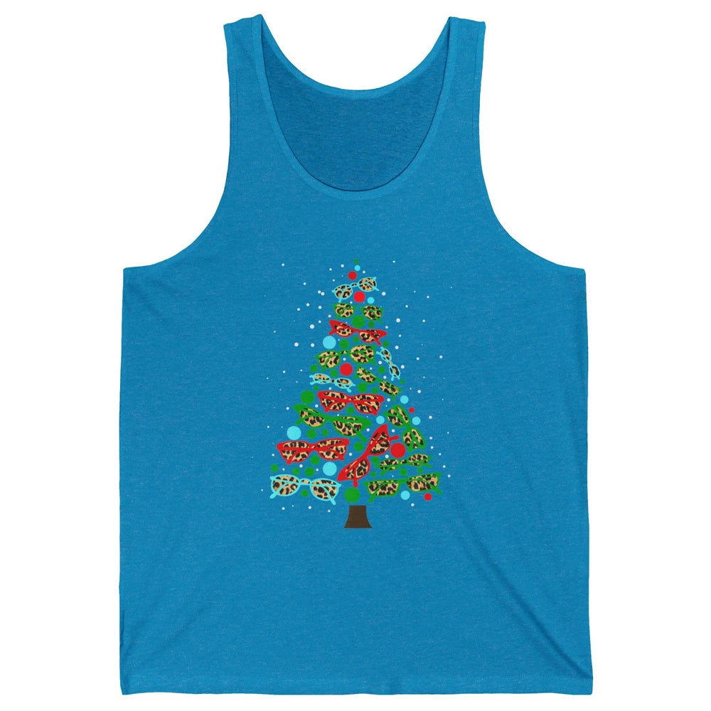 Optician Christmas Funny Xmas Tree Eyeglasses Optometrist Unisex Jersey Tank