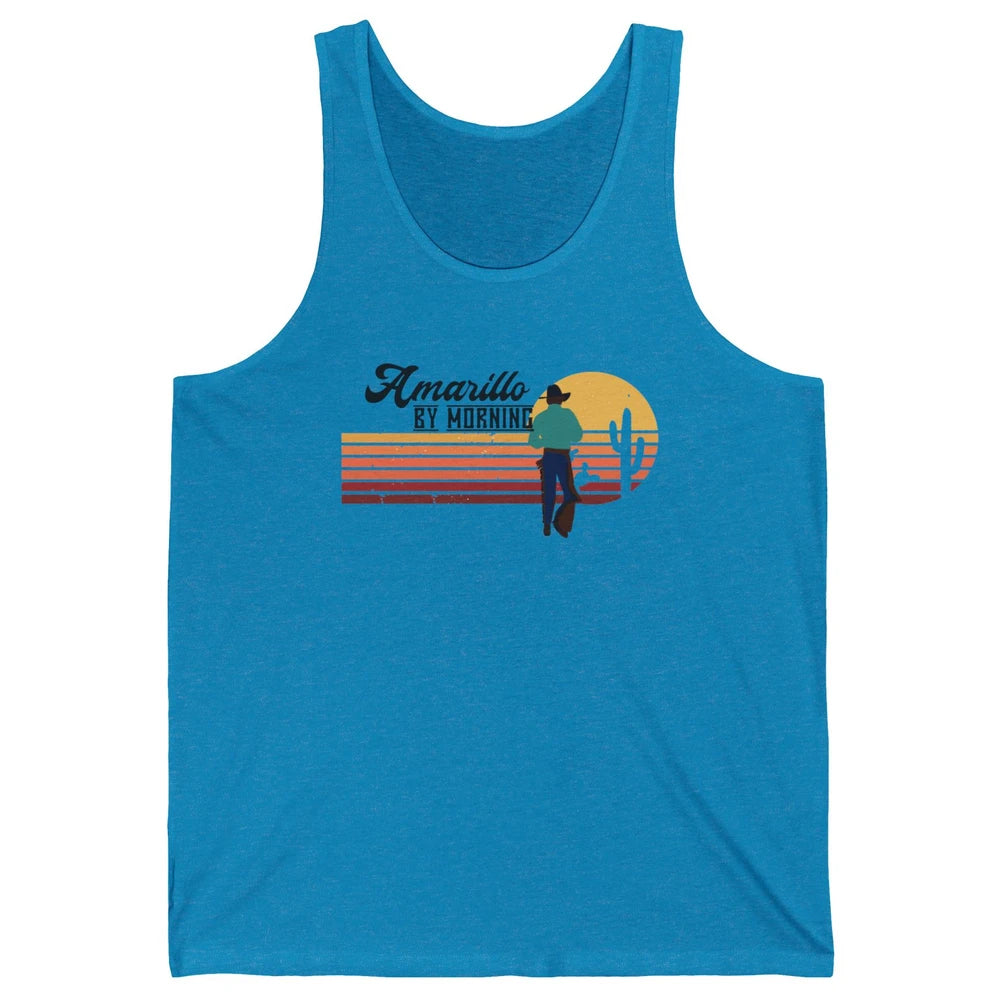 Vintage Cowboy Amarillo By Morning Cactus Western Country Unisex Jersey Tank