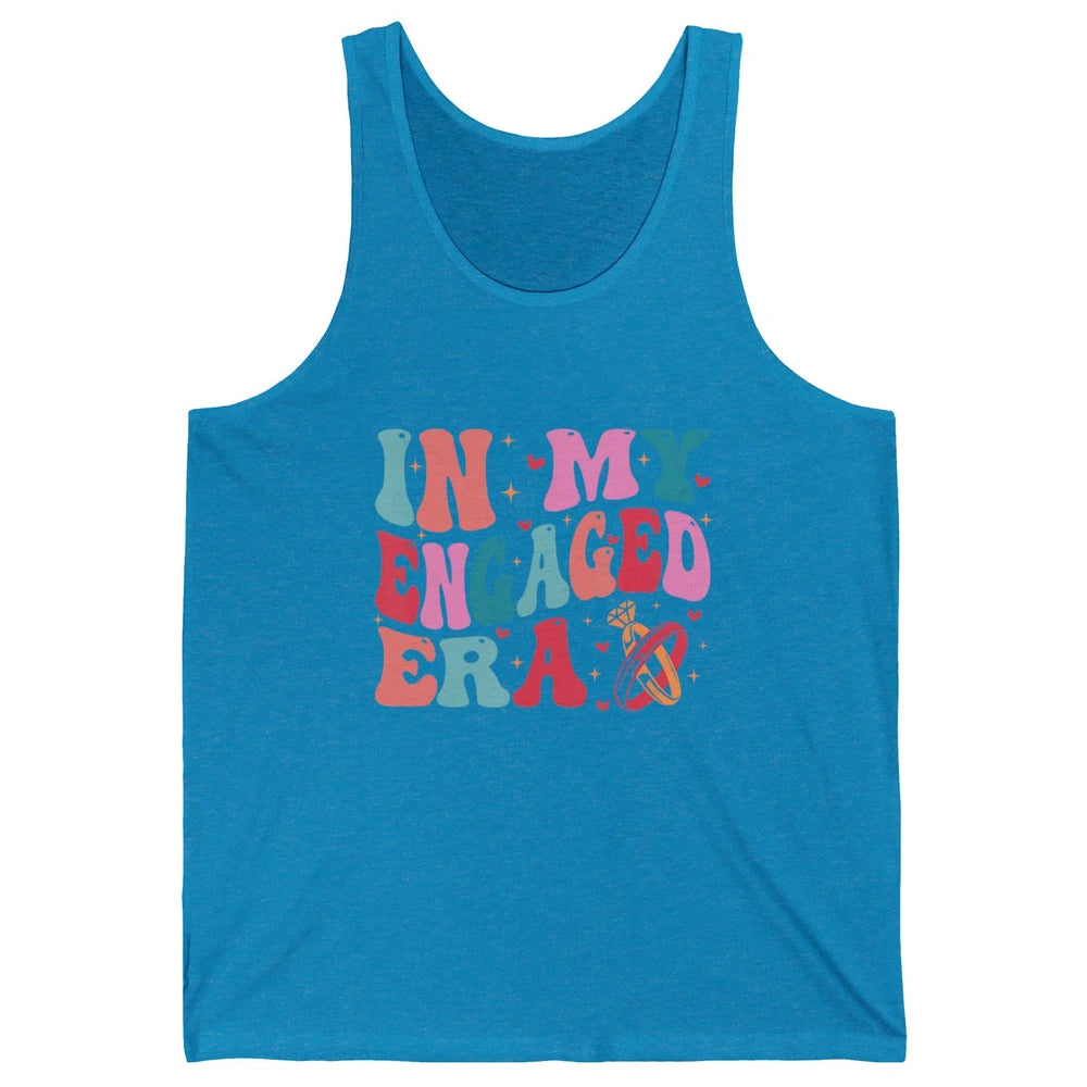 In My Engaged Era Boho Groovy Bridal Shower Party Wedding Unisex Jersey Tank