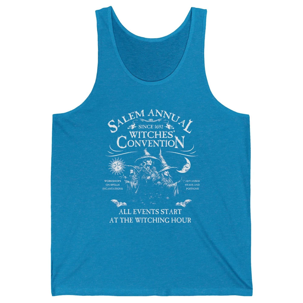 Retro Salem Annual Witches Convention Halloween Witch Magic Unisex Jersey Tank
