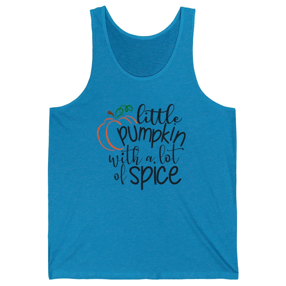 Little Pumpkin With Lots Of Spice Kids Thanksgiving Autumn Unisex Jersey Tank