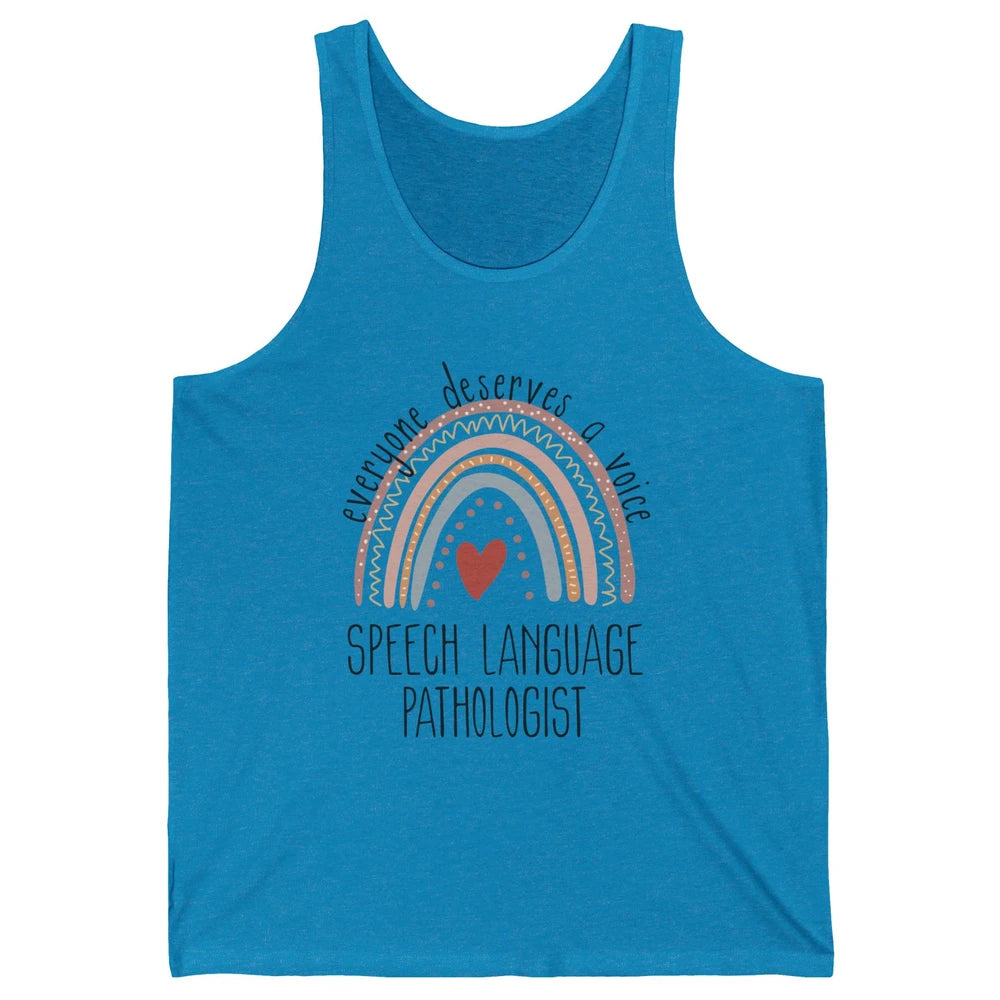 Speech Language Pathologist Everyone Deserves A Voice SLP Unisex Jersey Tank