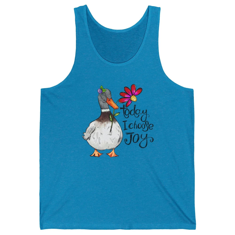 Christian Duck Today I Choose Joy Bible Verse Hand Drawn Unisex Jersey Tank