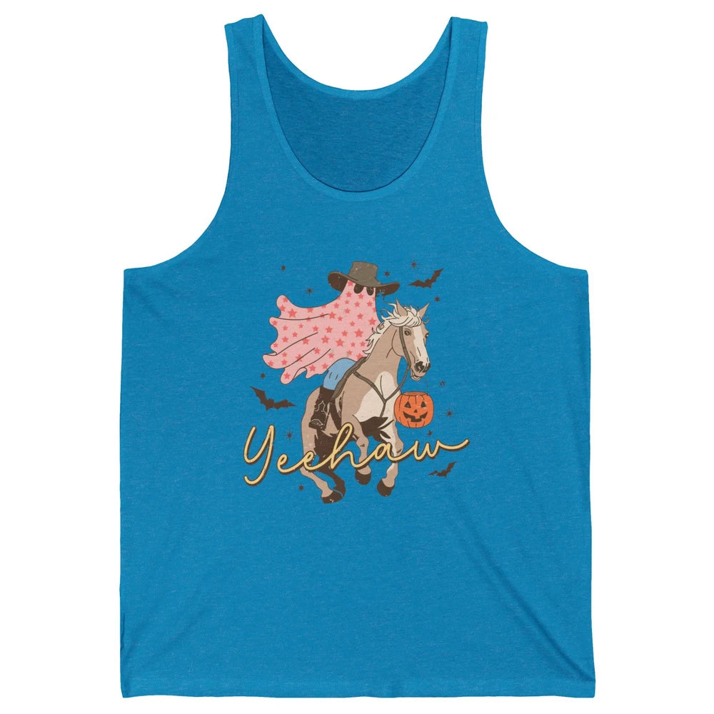 Cowboy Ghost Howdy Ghost Spooky Yeehaw Western Halloween Unisex Jersey Tank