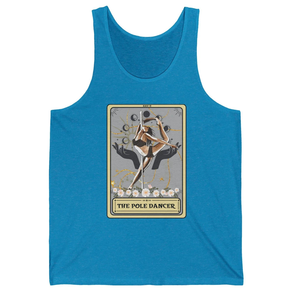 Retro The Pole Dancer Tarot Card Pole Dancing Halloween Unisex Jersey Tank
