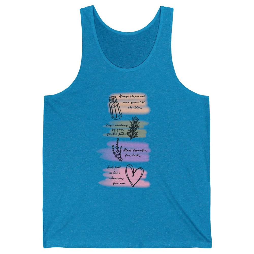 Practical Magic Witch Gardening Card Gardeners Plant Lovers Unisex Jersey Tank