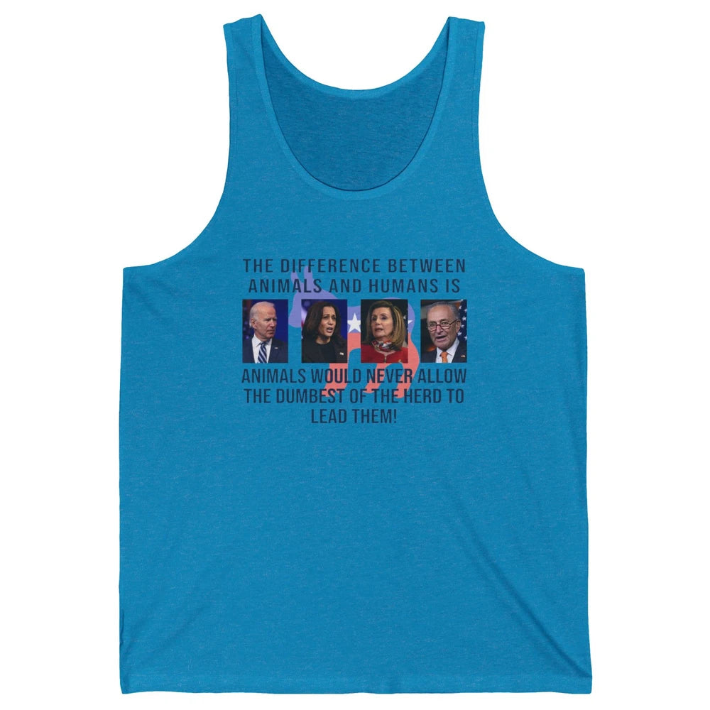 Funny Anti Biden Never Allow The Dumbest To Lead Democrats Unisex Jersey Tank