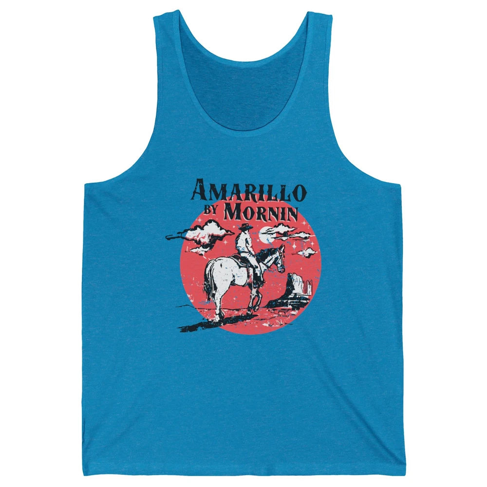 Retro Country Music Amarillo By Morning Western Cowboy Gift Unisex Jersey Tank