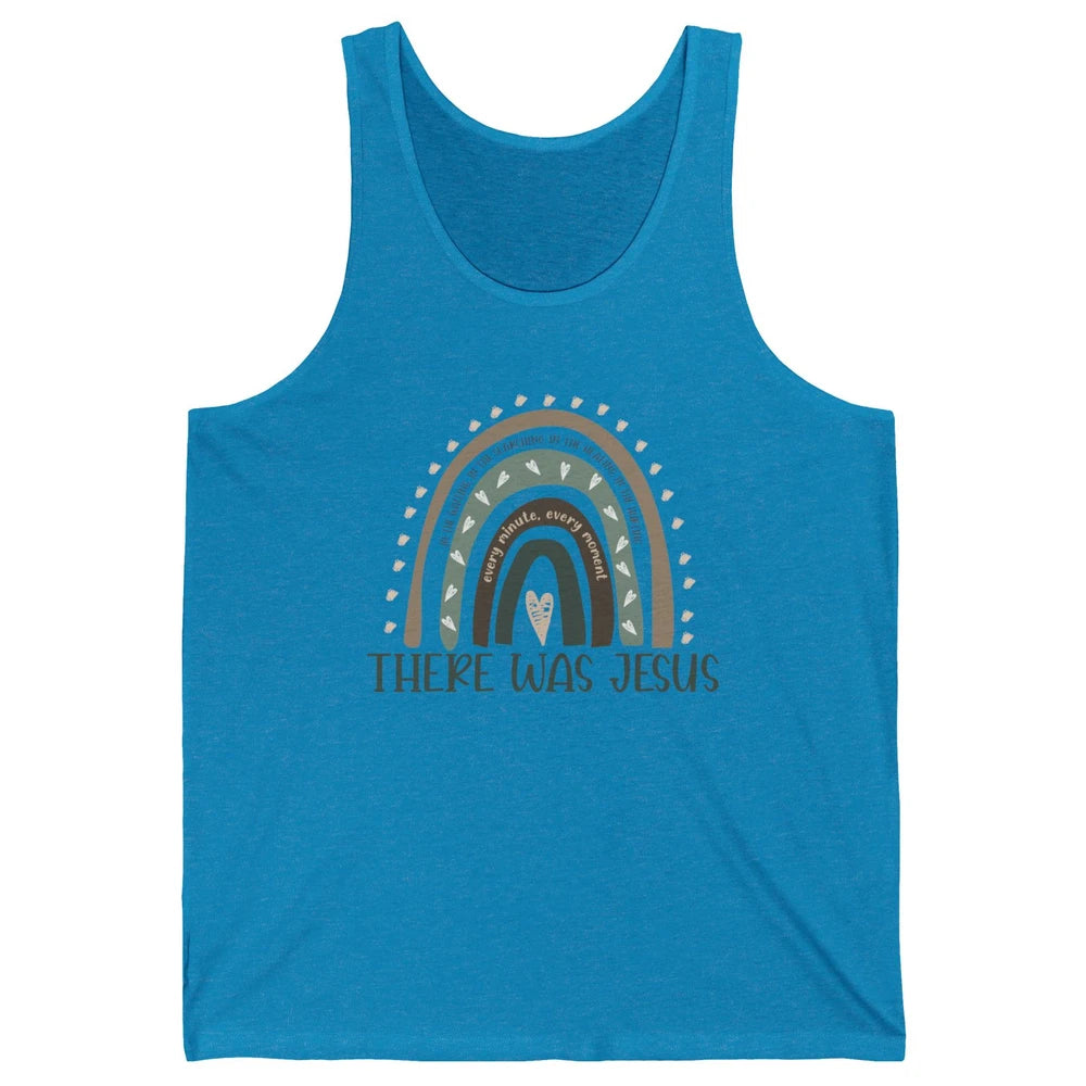 Retro Rainbow In Every Minute There Was Jesus Christian Gift Unisex Jersey Tank