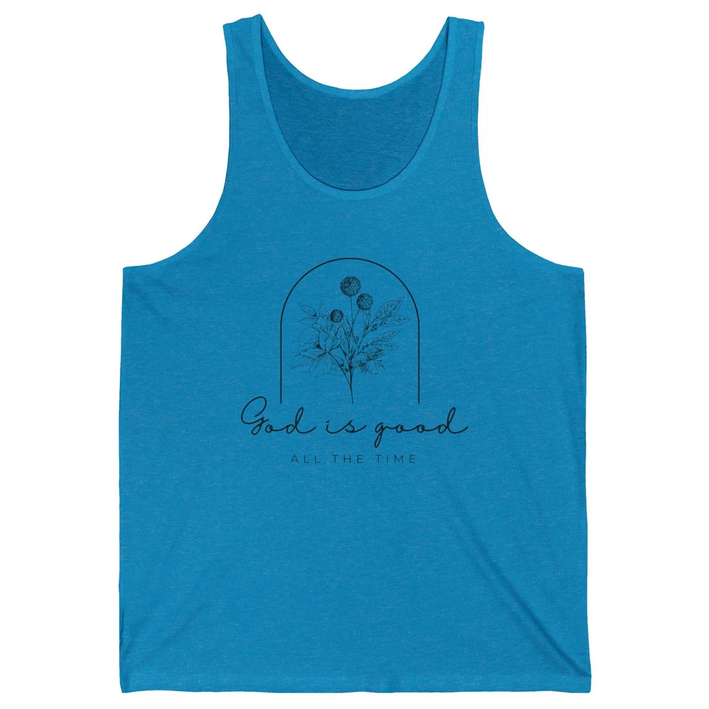 Christian Faith God Is Good All The Time Religious Men Women Unisex Jersey Tank