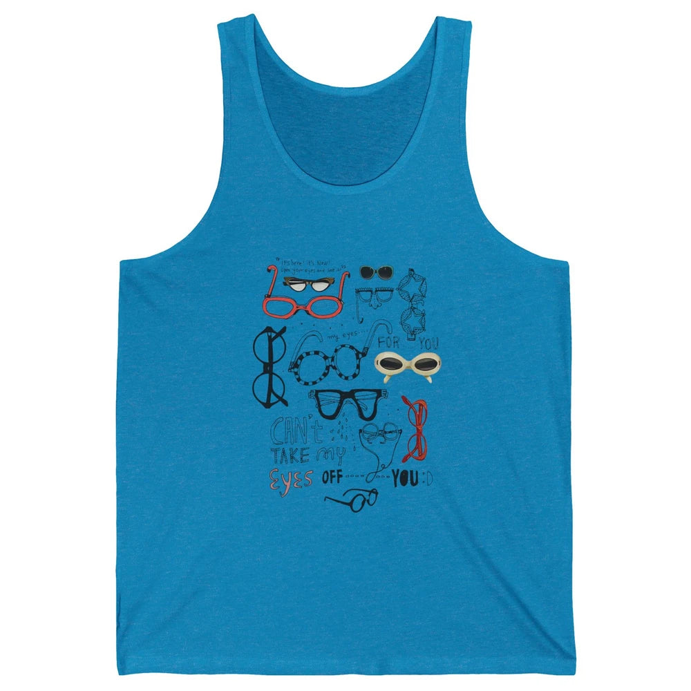 Optometrist Multiple Eyeglasses Hand Drawn Ophthalmologist Unisex Jersey Tank