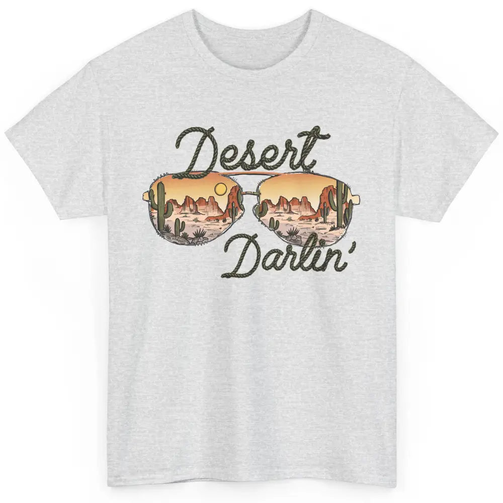 Retro Desert Darling Cactus Glasses Western Country Cowboy Classic Unisex T-Shirt