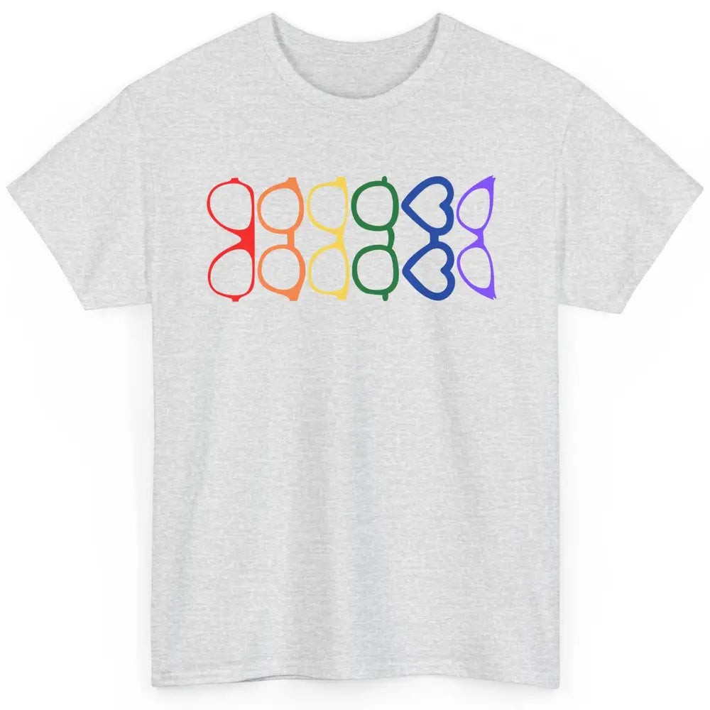 Rainbow Eyeglasses Pride Optometrist Optician Glasses Gift Classic Unisex T-Shirt