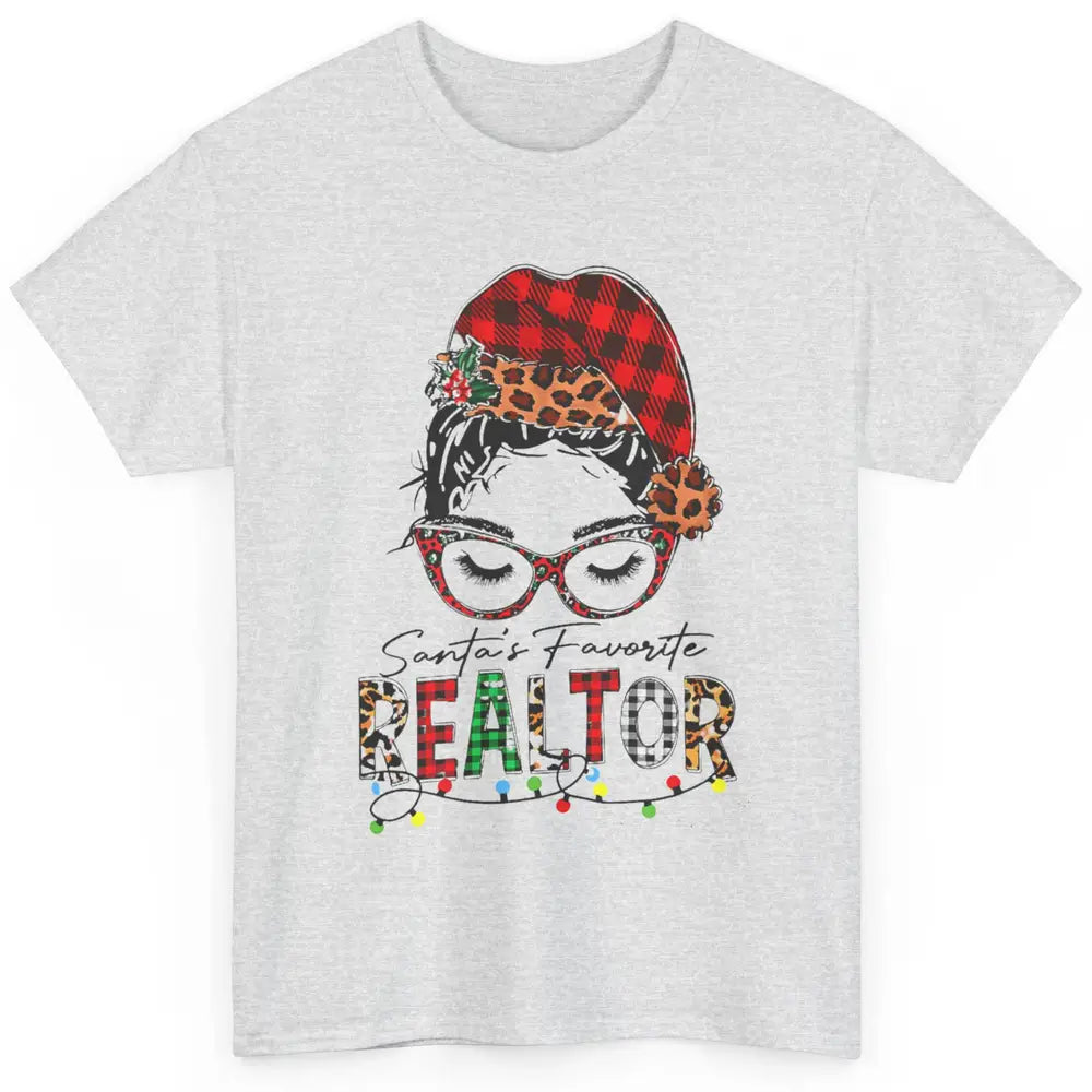 Merry Christmas Xmas Santa Messy Hair Realtor Real Estate Classic Unisex T-Shirt