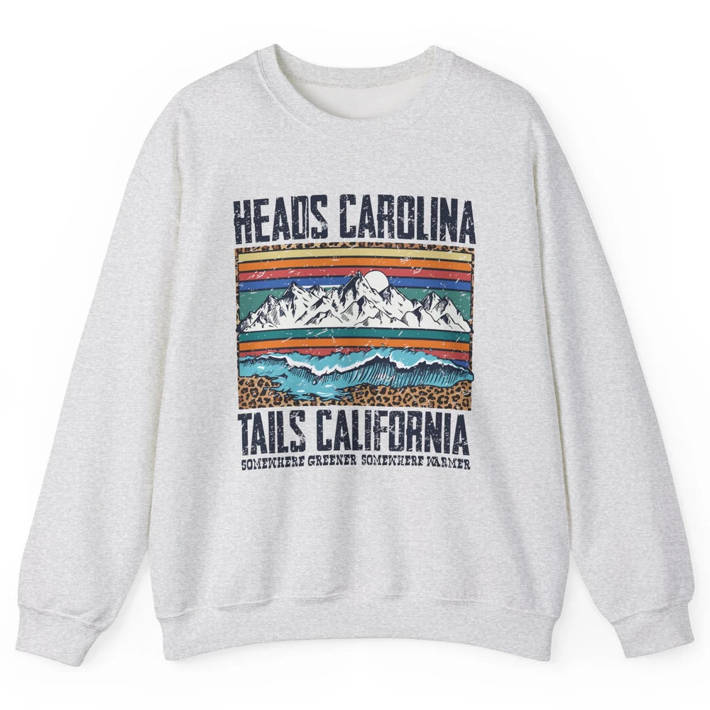 Vintage Heads Carolina Tail California Summer Beach Paradise Unisex Crewneck Sweatshirt