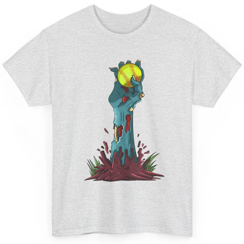 Zombie Hand Softball Funny Halloween Softball Scary Costume Classic Unisex T-Shirt