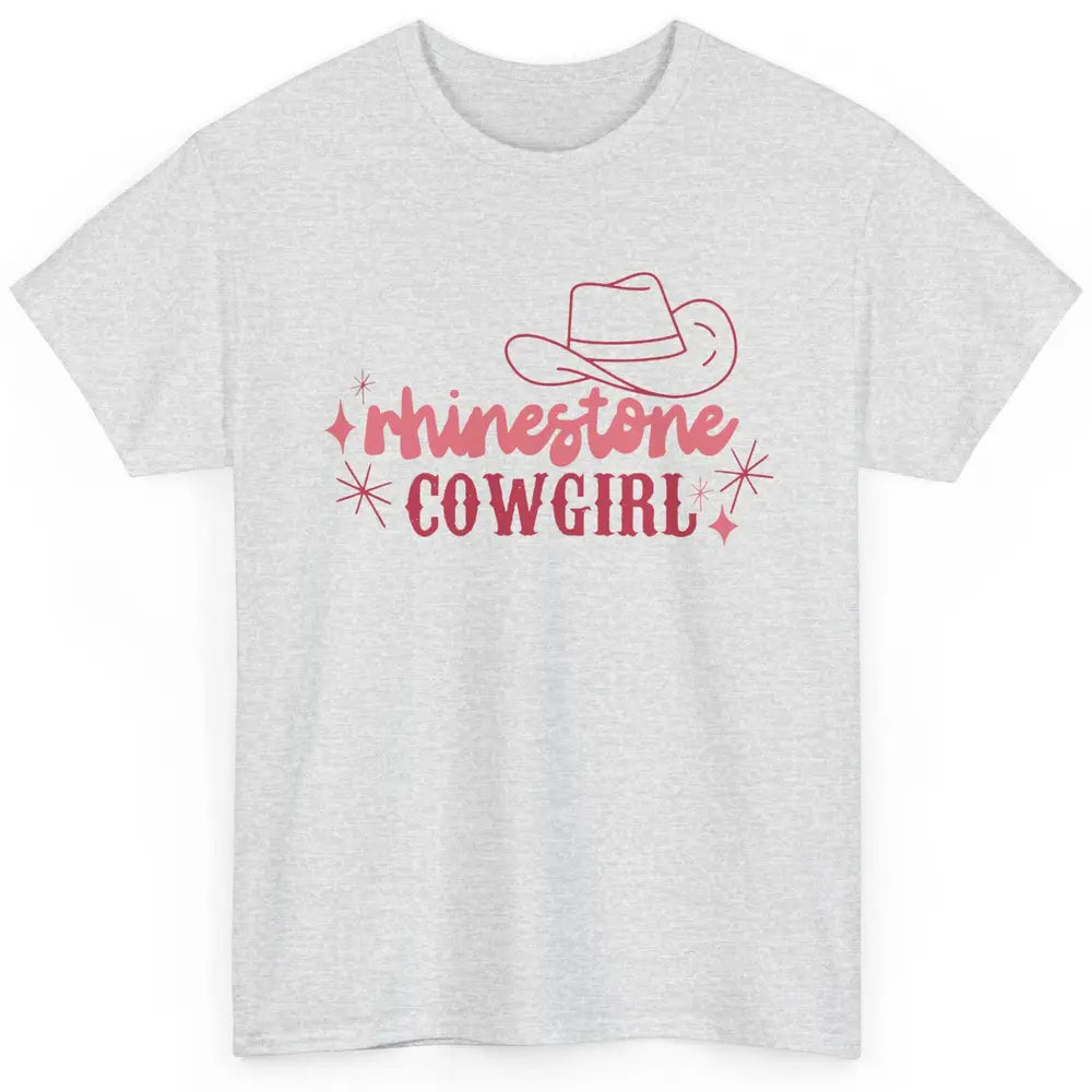 Retro Rhinestone Cowgirl Hippie Western Country Cowgirls Classic Unisex T-Shirt
