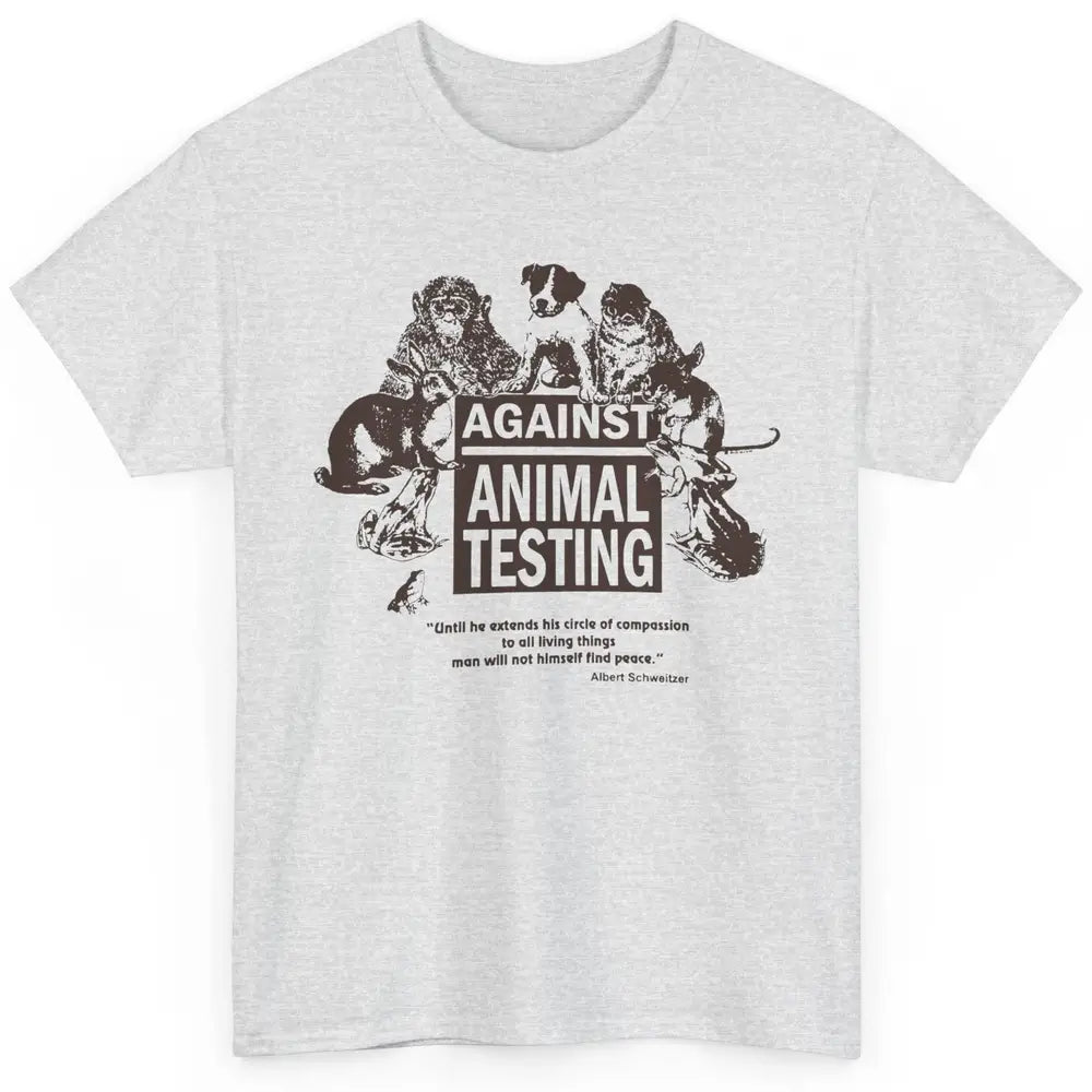 Against Animal Testing Farm Pet Liberation Right Vegan Retro Classic Unisex T-Shirt
