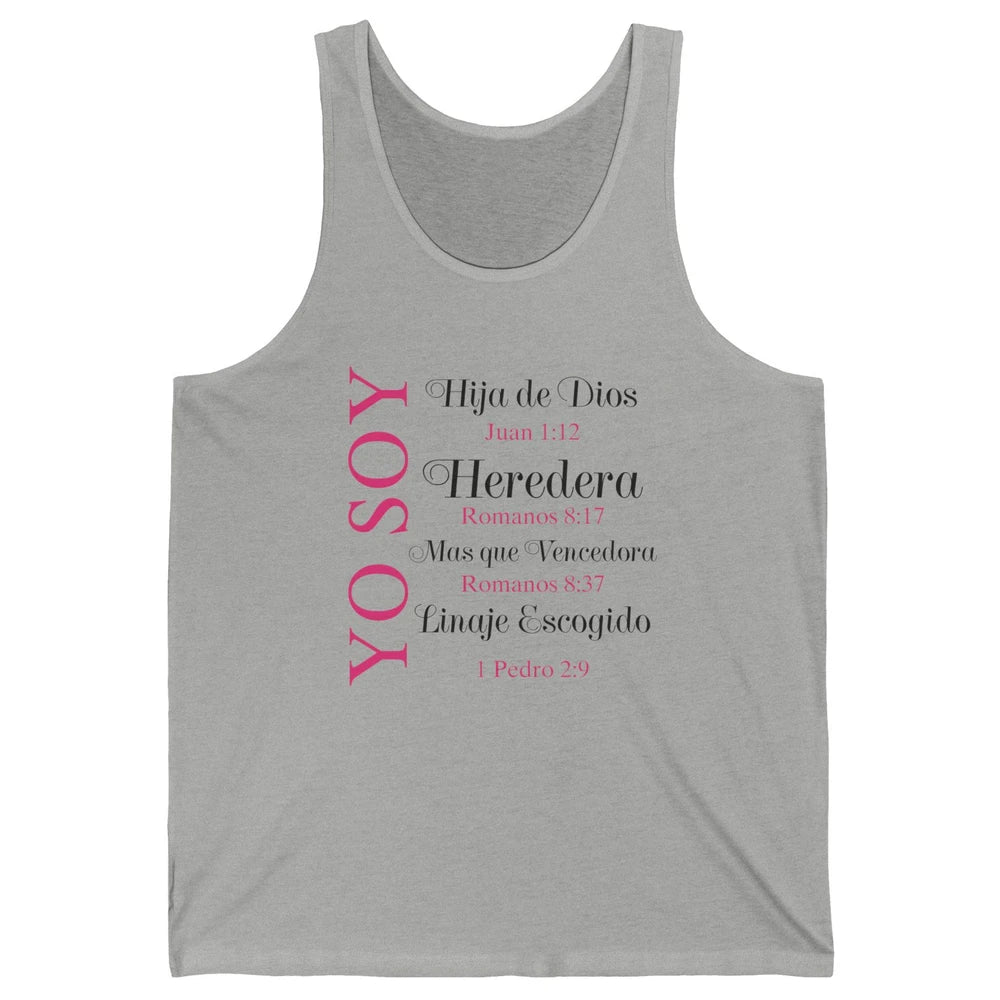 Christian Yo Soy Inspiracion Bible Verse Spanish Religiosa Unisex Jersey Tank