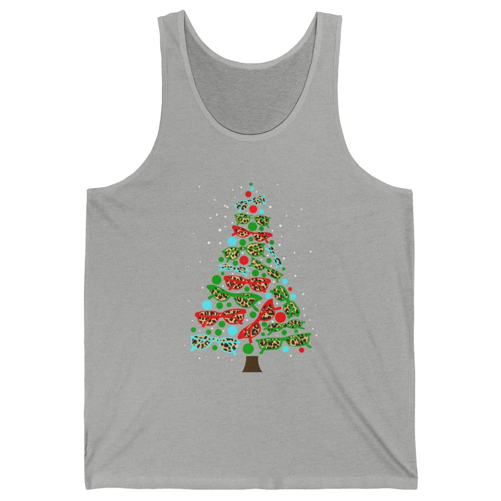 Optician Christmas Funny Xmas Tree Eyeglasses Optometrist Unisex Jersey Tank