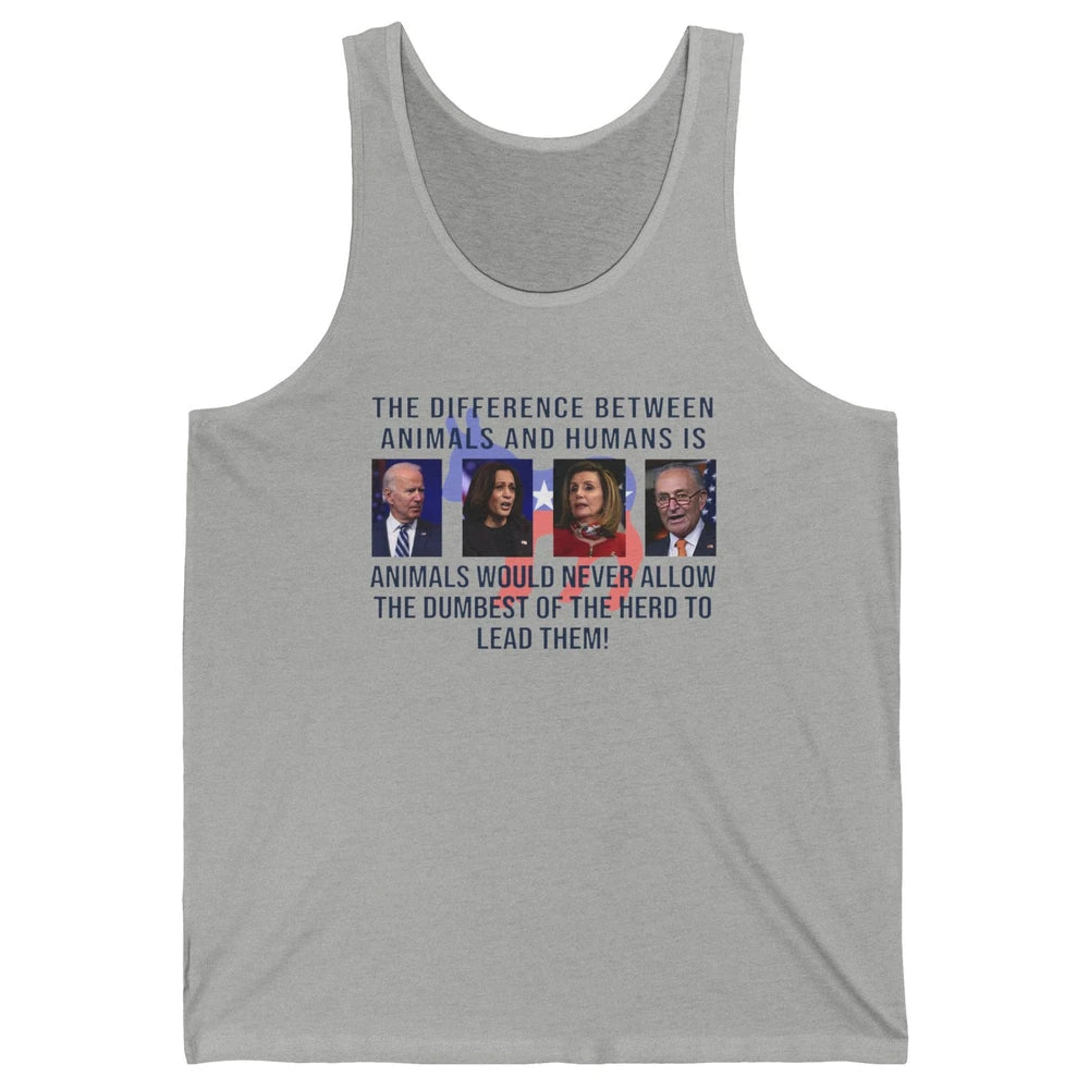 Funny Anti Biden Never Allow The Dumbest To Lead Democrats Unisex Jersey Tank