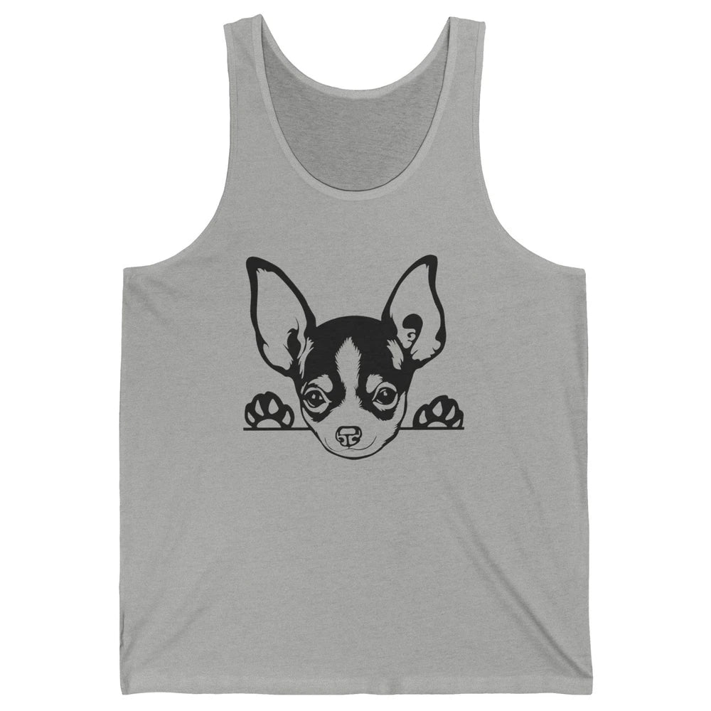 Chihuahua Owner Gift Chihuahua Dog Mom Chihuahua Black White Unisex Jersey Tank