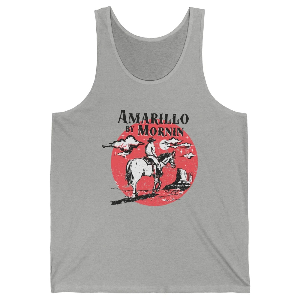 Retro Country Music Amarillo By Morning Western Cowboy Gift Unisex Jersey Tank