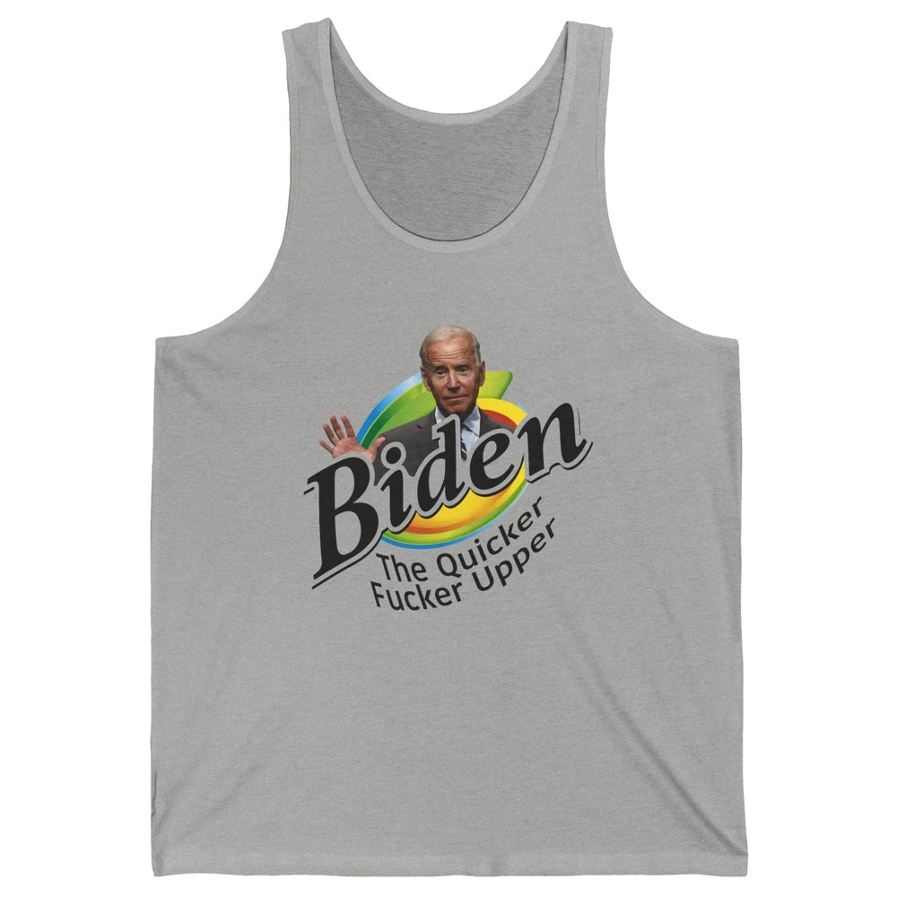 Funny Joe Biden Quicker F'r Upper Anti Biden Conservative Unisex Jersey Tank