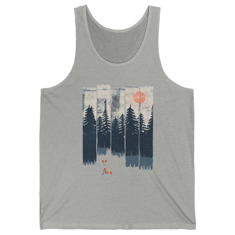 A Fox In The Wild Nature Sunset Wildlife In The Wilderness Unisex Jersey Tank