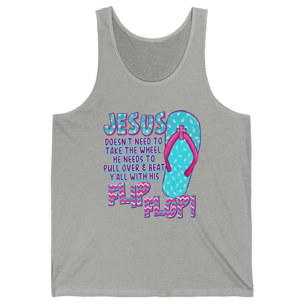 Christian Jesus Doesn't Need To Take The Wheel Religious Unisex Jersey Tank