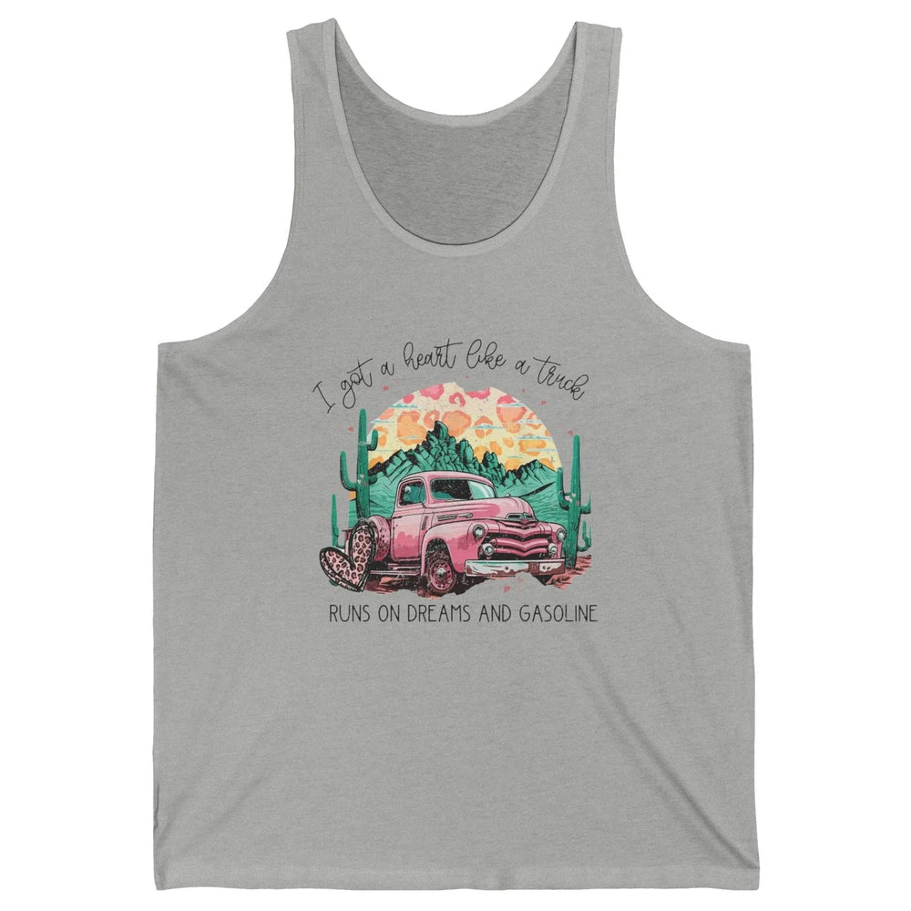 Retro Desert Truck Got A Heart Like A Truck Western Country Unisex Jersey Tank