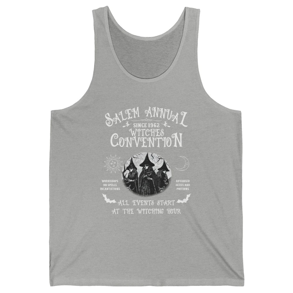 Retro Salem Annual Witches Convention Halloween Witch Magic Unisex Jersey Tank