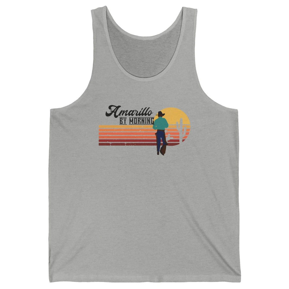 Vintage Cowboy Amarillo By Morning Cactus Western Country Unisex Jersey Tank