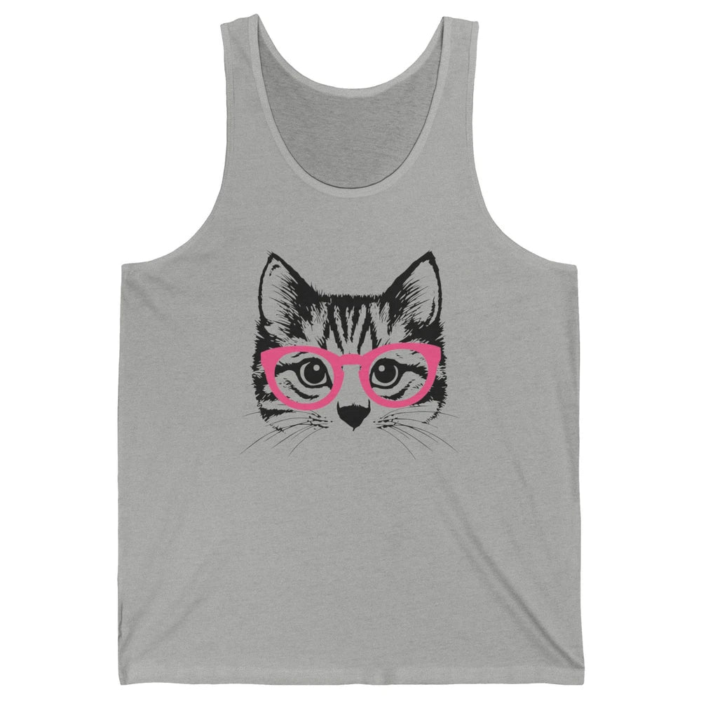 Kitten Cat Wearing Eyeglasses Optometrist Ophthalmologist Unisex Jersey Tank