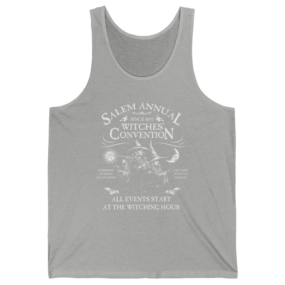 Retro Salem Annual Witches Convention Halloween Witch Magic Unisex Jersey Tank