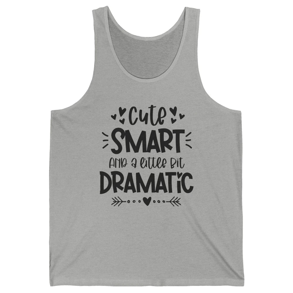 Retro Groovy Cute Smart & A Little Bit Dramatic Drama Queen Unisex Jersey Tank