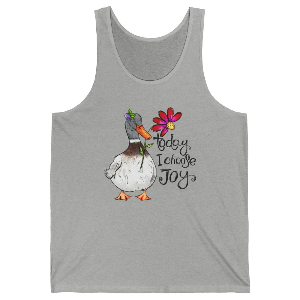 Christian Duck Today I Choose Joy Bible Verse Hand Drawn Unisex Jersey Tank