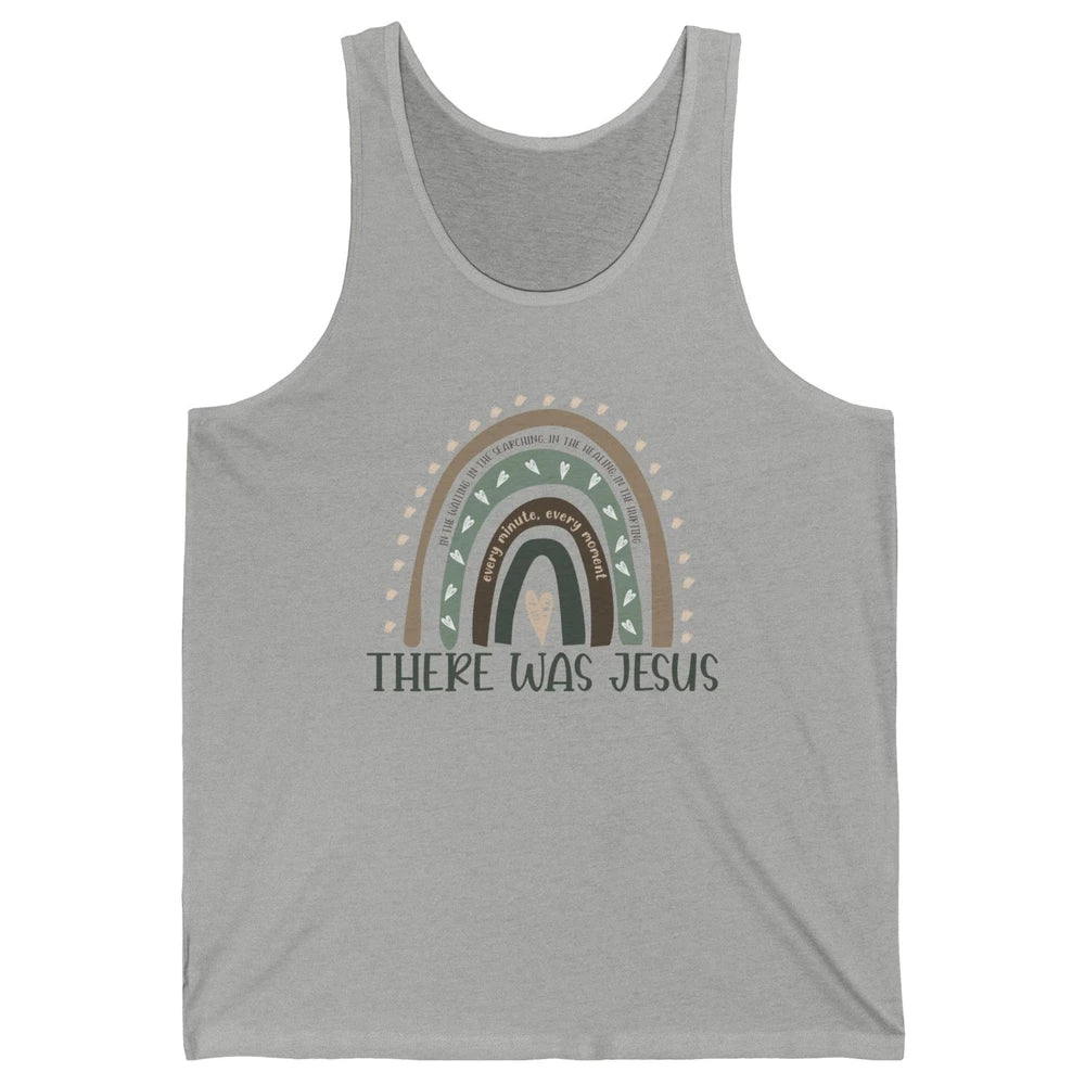Retro Rainbow In Every Minute There Was Jesus Christian Gift Unisex Jersey Tank