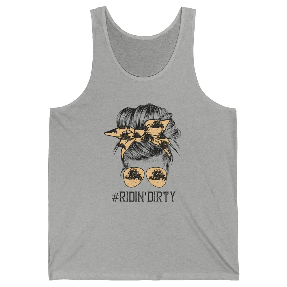Messy Bun Sunglasses UTV Bandana SXS Life Mud Riding Girl Unisex Jersey Tank