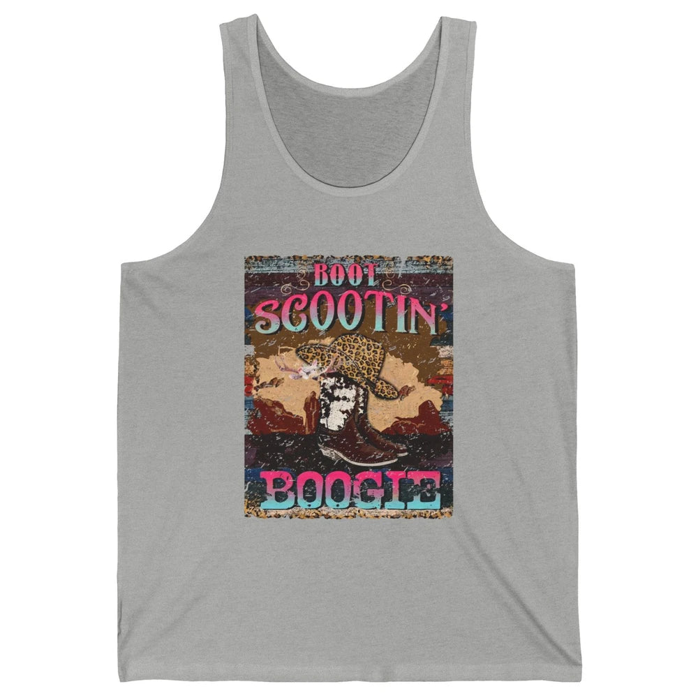Leopard Cowboy Boots Hat Boot Scootin Boogie Western Country Unisex Jersey Tank