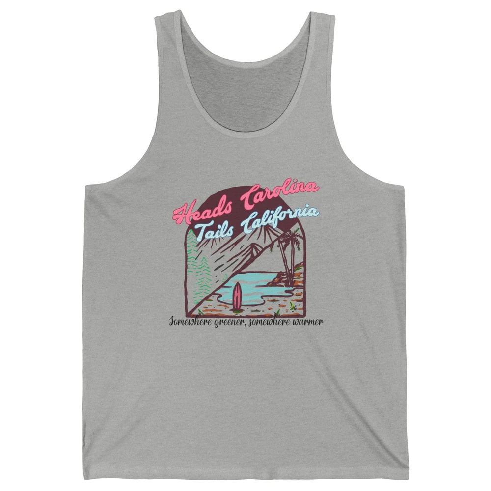 Heads Carolina Tail California Western Summer Beach Paradise Unisex Jersey Tank