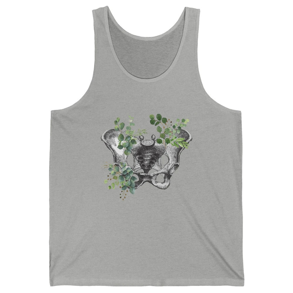 Floral Anatomical Pelvis Skeleton Doctor Medical Botanical Unisex Jersey Tank